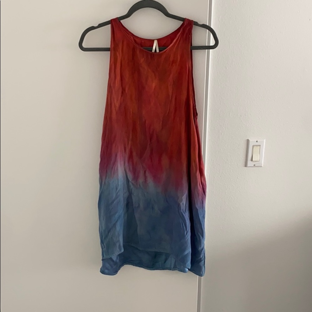 Multicolor satin dress